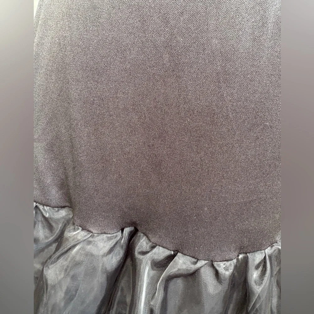 Organza Black Ruffled Nylon Double Layer Petticoat Skirt - Picture 5 of 8